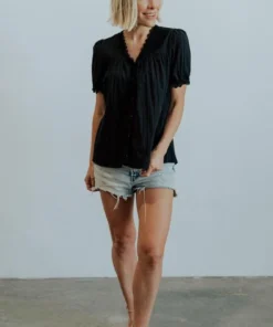 HAY Boho Sloane Button Top | Black