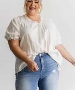 HAY Tops Sloane Button Top | White