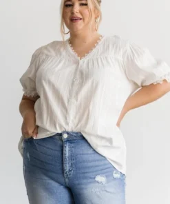 HAY Tops Sloane Button Top | White