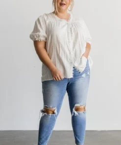 HAY Tops Sloane Button Top | White