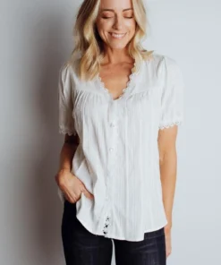 HAY Tops Sloane Button Top | White