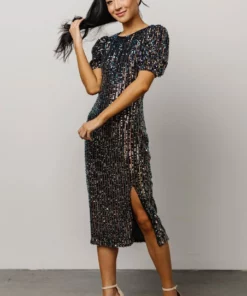 SL Dresses Socorro Sequin Midi Dress | Black