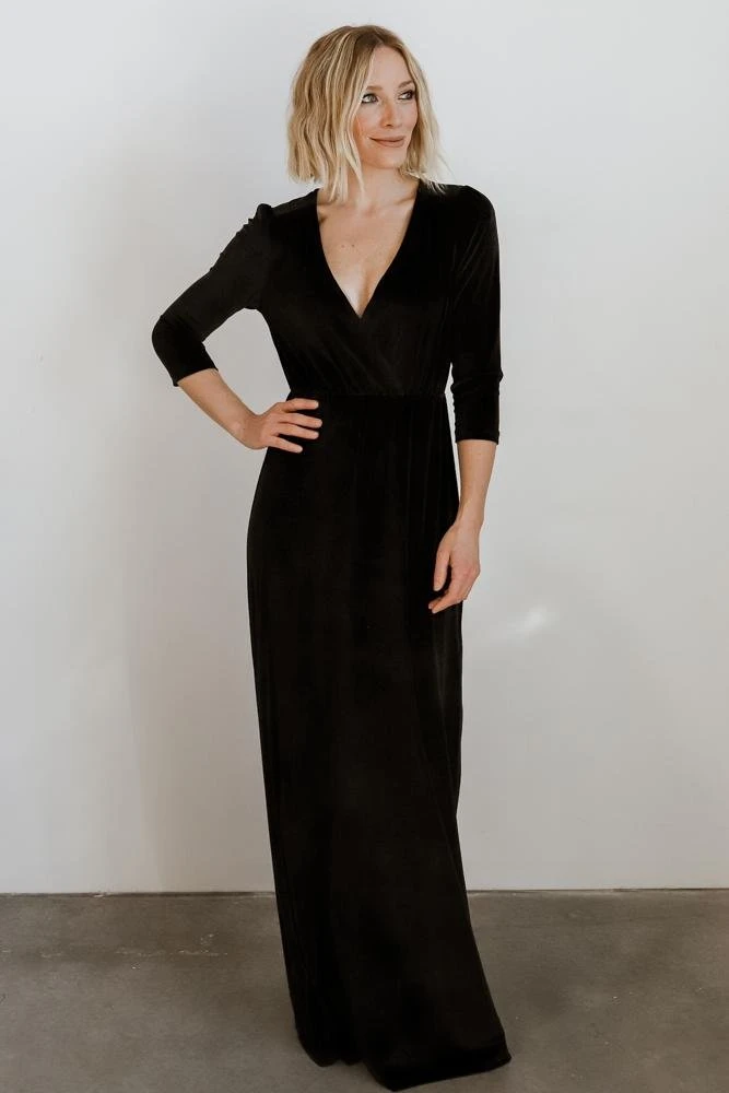 BB Custom Sofia Velvet Maxi Dress | Black Dresses 1 BB Custom Sofia Velvet Maxi Dress | Black Dresses
