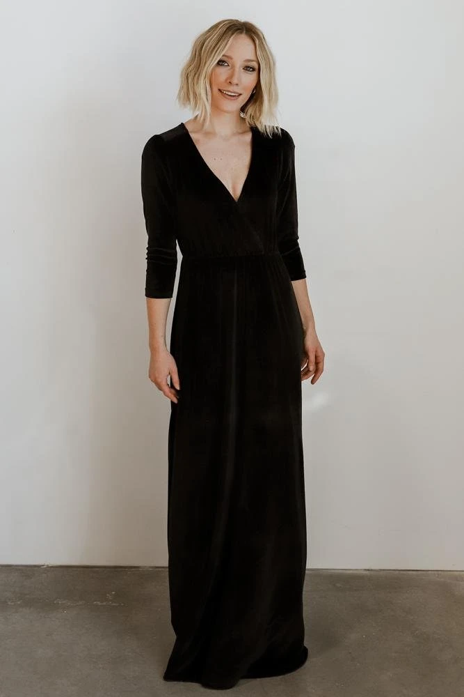 BB Custom Sofia Velvet Maxi Dress | Black Dresses 7 BB Custom Sofia Velvet Maxi Dress | Black Dresses