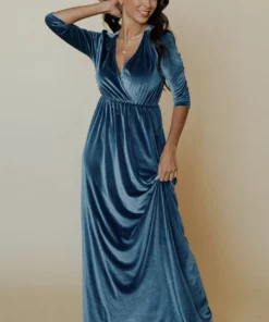 BB Custom Sofia Velvet Maxi Dress | Blue Dresses 18 BB Custom Sofia Velvet Maxi Dress | Blue Dresses