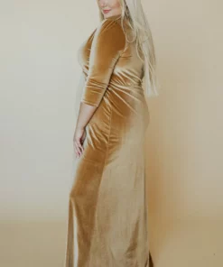 BB Custom Sofia Velvet Maxi Dress | Gold 20 BB Custom Sofia Velvet Maxi Dress | Gold