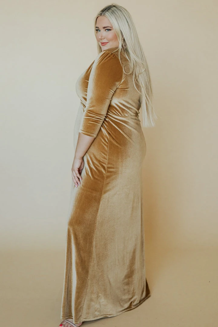 BB Custom Sofia Velvet Maxi Dress | Gold 9 BB Custom Sofia Velvet Maxi Dress | Gold
