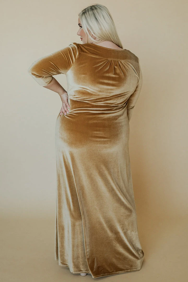 BB Custom Sofia Velvet Maxi Dress | Gold 8 BB Custom Sofia Velvet Maxi Dress | Gold
