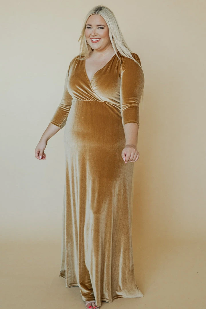BB Custom Sofia Velvet Maxi Dress | Gold 10 BB Custom Sofia Velvet Maxi Dress | Gold