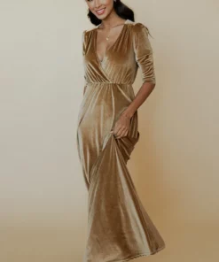 BB Custom Sofia Velvet Maxi Dress | Gold 18 BB Custom Sofia Velvet Maxi Dress | Gold