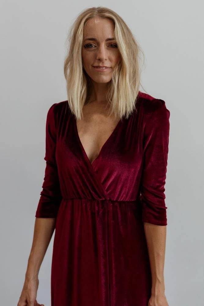 BB Custom Sofia Velvet Maxi Dress | Mulberry 7 BB Custom Sofia Velvet Maxi Dress | Mulberry