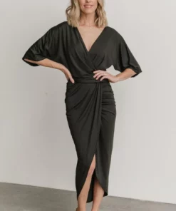 DD Solana Ruched Dress | Black Dresses