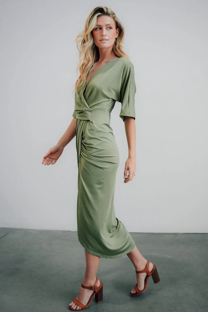 DD Dresses Solana Ruched Dress | Dusty Sage 3 DD Dresses Solana Ruched Dress | Dusty Sage