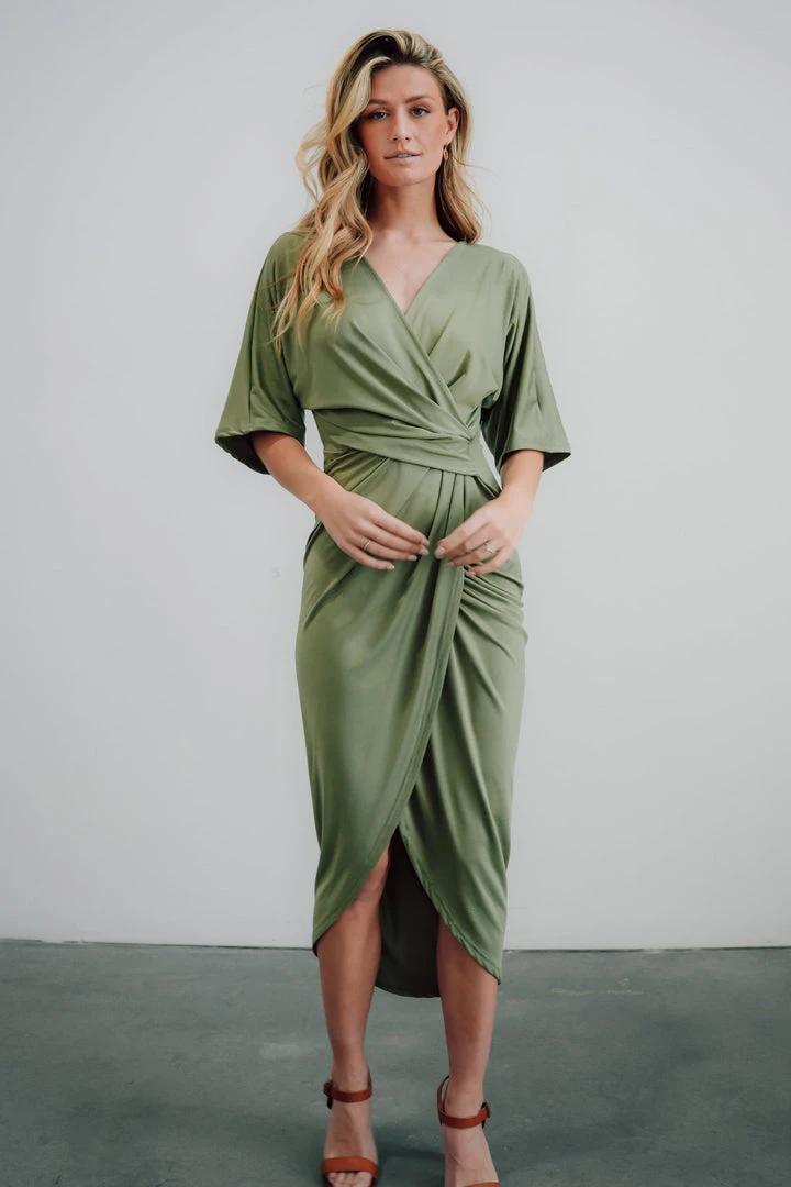DD Dresses Solana Ruched Dress | Dusty Sage 1 DD Dresses Solana Ruched Dress | Dusty Sage