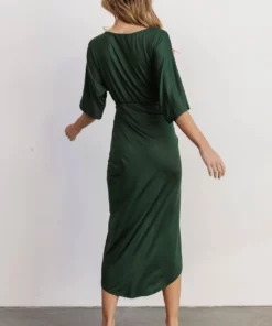 DD Solana Ruched Dress | Hunter Green Dresses