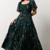 BB Custom Southampton Smocked Maxi Dress | Jade Blossom Dresses