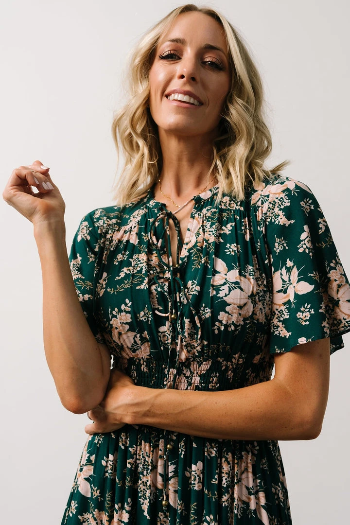 BB Custom Spell Boho Midi Dress | Topaz + Blush Floral 7 BB Custom Spell Boho Midi Dress | Topaz + Blush Floral