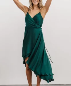BB Custom Dresses Steffi Tulip Wrap Dress | Emerald