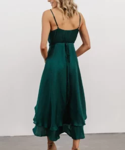 BB Custom Dresses Steffi Tulip Wrap Dress | Emerald