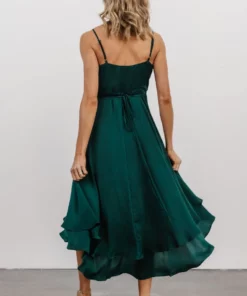BB Custom Dresses Steffi Tulip Wrap Dress | Emerald