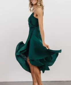 BB Custom Dresses Steffi Tulip Wrap Dress | Emerald