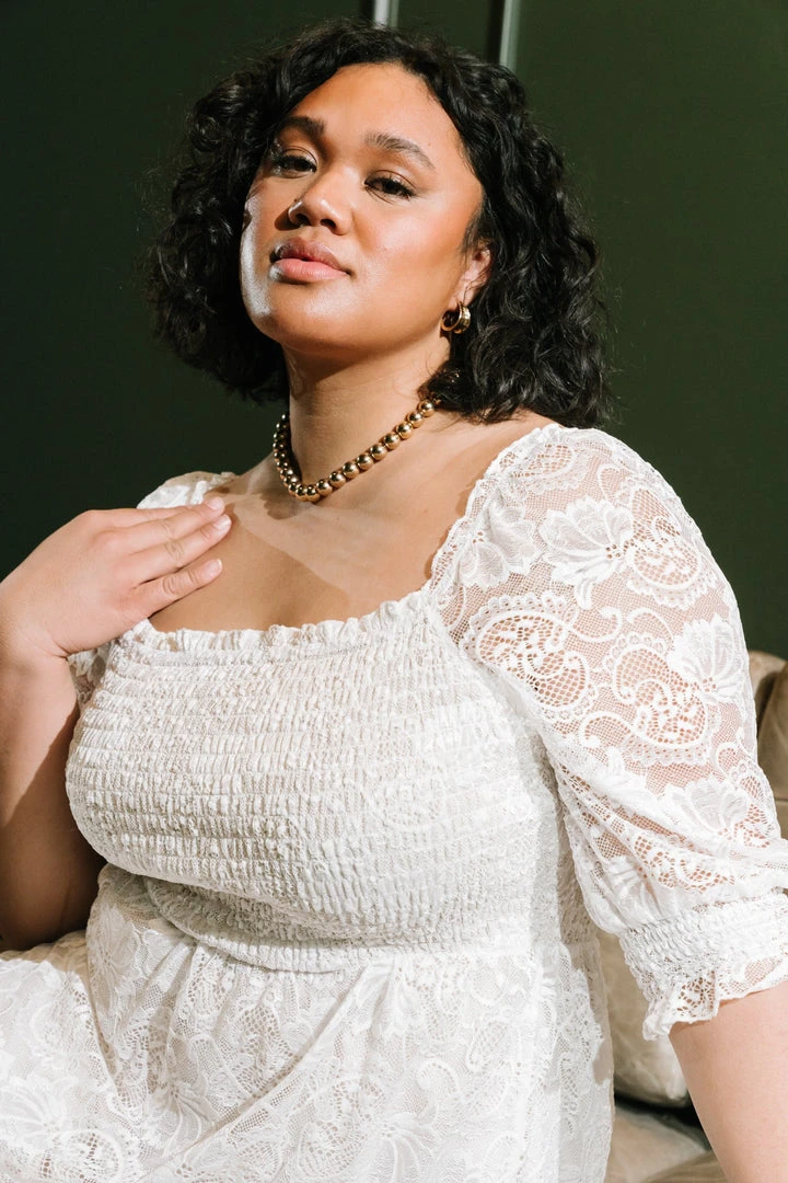 BB Custom Stella Smocked Lace Maxi Dress | Off White Dresses 2 BB Custom Stella Smocked Lace Maxi Dress | Off White Dresses