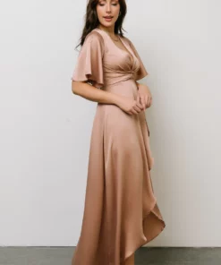 DD Stina Satin Maxi Dress | Champagne