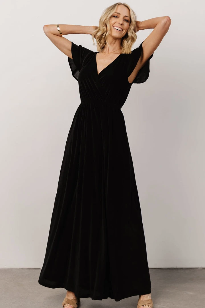 BB Custom Dresses Sulzen Velvet Maxi Dress | Black 7 BB Custom Dresses Sulzen Velvet Maxi Dress | Black