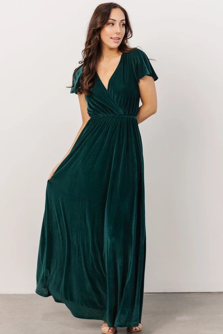 BB Custom Dresses Sulzen Velvet Maxi Dress | Deep Topaz 1 BB Custom Dresses Sulzen Velvet Maxi Dress | Deep Topaz