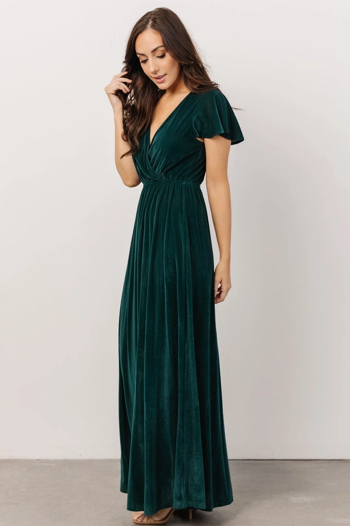 BB Custom Dresses Sulzen Velvet Maxi Dress | Deep Topaz 3 BB Custom Dresses Sulzen Velvet Maxi Dress | Deep Topaz