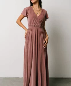 BB Custom Sulzen Velvet Maxi Dress | Rose