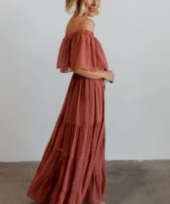 BB Custom Swiss Dot Maxi Dress | Dusty Mauve 25 BB Custom Swiss Dot Maxi Dress | Dusty Mauve