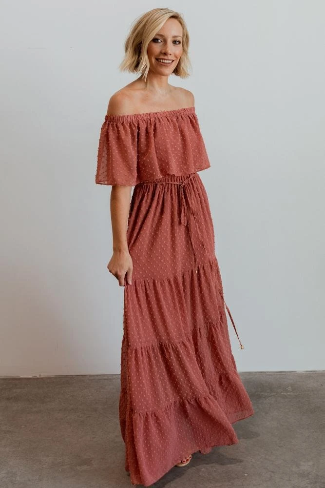 BB Custom Swiss Dot Maxi Dress | Dusty Mauve 8 BB Custom Swiss Dot Maxi Dress | Dusty Mauve