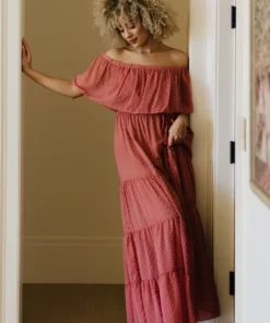 BB Custom Swiss Dot Maxi Dress | Dusty Mauve 20 BB Custom Swiss Dot Maxi Dress | Dusty Mauve