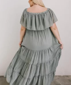 BB Custom Dresses Swiss Dot Maxi Dress | Sage 16 BB Custom Dresses Swiss Dot Maxi Dress | Sage