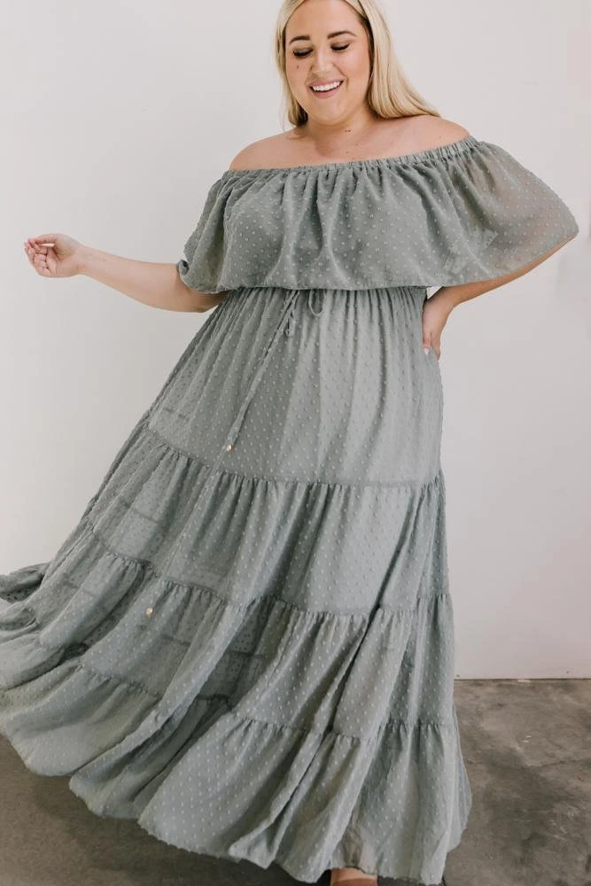 BB Custom Dresses Swiss Dot Maxi Dress | Sage 8 BB Custom Dresses Swiss Dot Maxi Dress | Sage