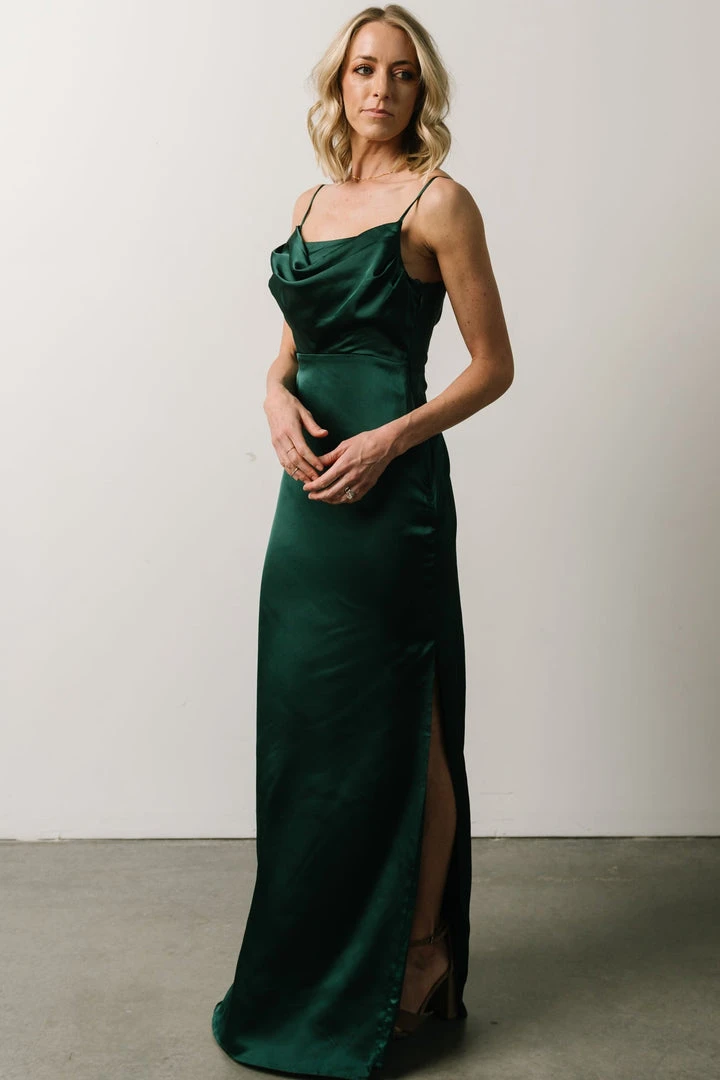 SL Sydney Satin Gown | Emerald 2 SL Sydney Satin Gown | Emerald