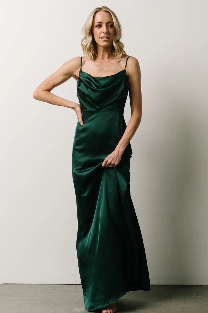 SL Sydney Satin Gown | Emerald 7 SL Sydney Satin Gown | Emerald
