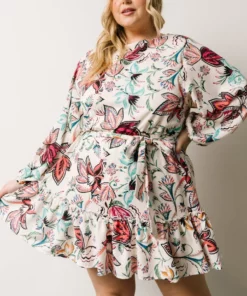 FT Dresses Tally Mini Dress | Off White Multi Print