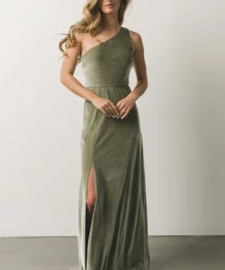 BB Custom Tatiana Velvet One Shoulder Maxi Dress | Sage Dresses 15 BB Custom Tatiana Velvet One Shoulder Maxi Dress | Sage Dresses