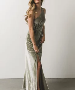 BB Custom Tatiana Velvet One Shoulder Maxi Dress | Sage Dresses 21 BB Custom Tatiana Velvet One Shoulder Maxi Dress | Sage Dresses