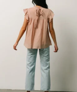 IL Tayler Mock Neck Blouse | Peach 12 IL Tayler Mock Neck Blouse | Peach