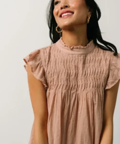 IL Tayler Mock Neck Blouse | Peach 15 IL Tayler Mock Neck Blouse | Peach