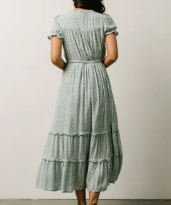 IL Tenneson Midi Dress | Dusty Blue Floral Dresses