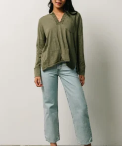 IL Boho Thatcher Long Sleeve Top | Olive