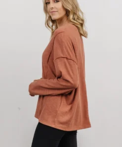 LUM Thayne Henley Long Sleeve Shirt | Dusty Clay 12 LUM Thayne Henley Long Sleeve Shirt | Dusty Clay