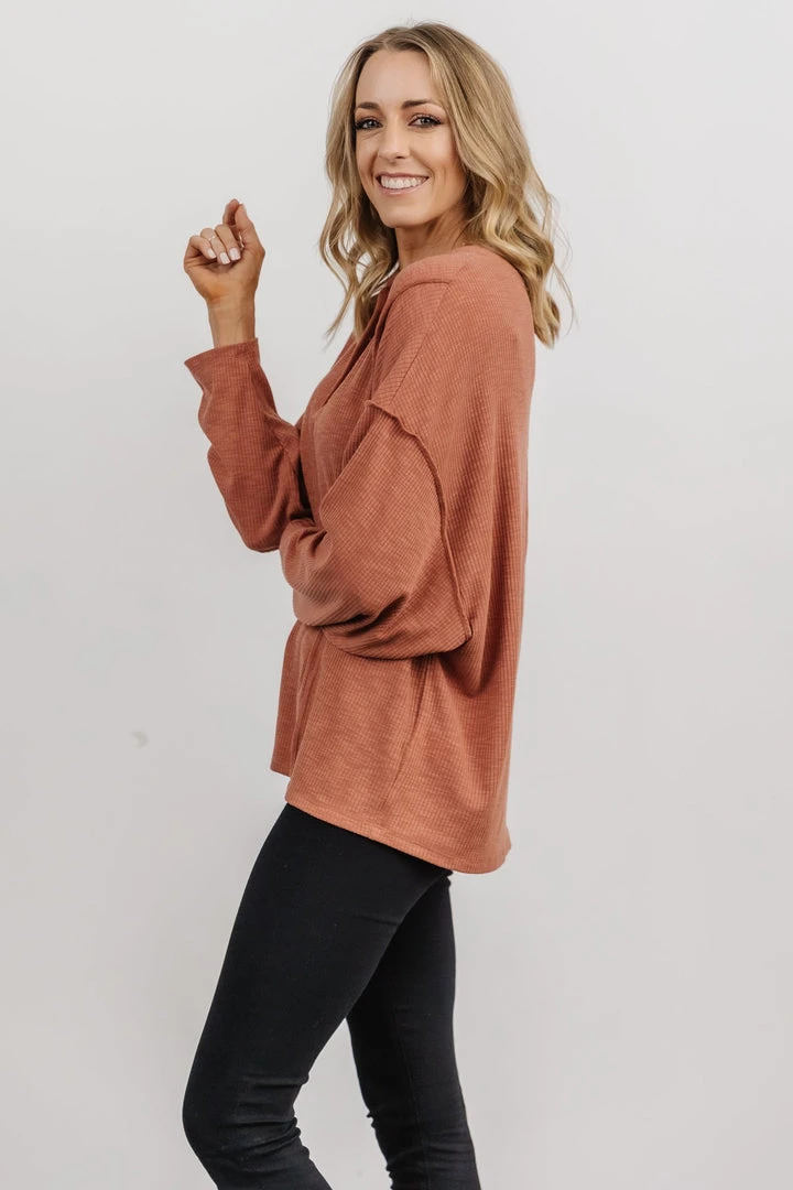 LUM Thayne Henley Long Sleeve Shirt | Dusty Clay 7 LUM Thayne Henley Long Sleeve Shirt | Dusty Clay