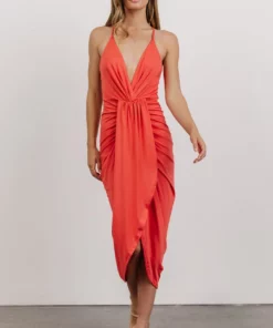 DD Tia Midi Dress | Pink Coral 15 DD Tia Midi Dress | Pink Coral