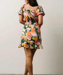 SL Topanga Mini Dress | Pink + Green Multi Floral Dresses 10 SL Topanga Mini Dress | Pink + Green Multi Floral Dresses