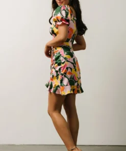 SL Topanga Mini Dress | Pink + Green Multi Floral Dresses 9 SL Topanga Mini Dress | Pink + Green Multi Floral Dresses